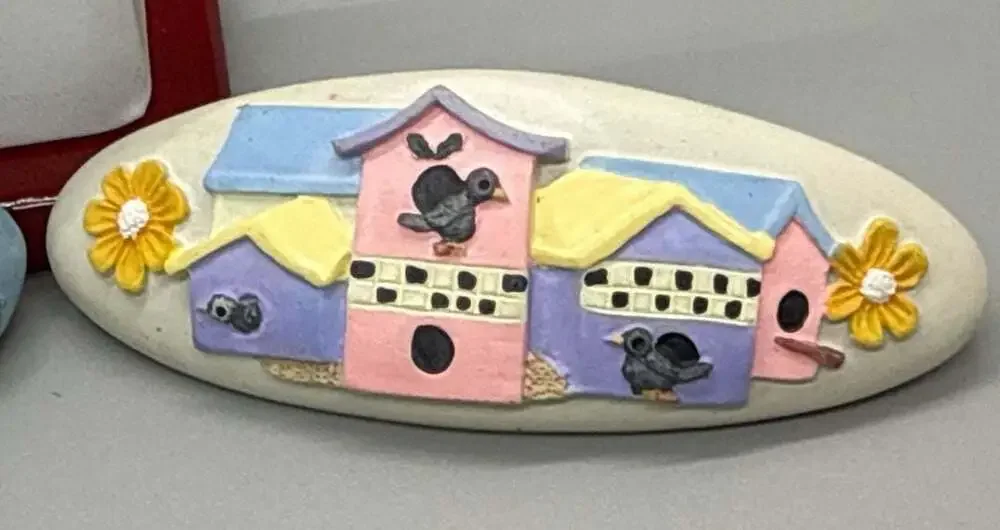 Lot of 3 B&B 3D Hair Barrettes Sculpted Garden Nature Floral Cottagecore Vtg